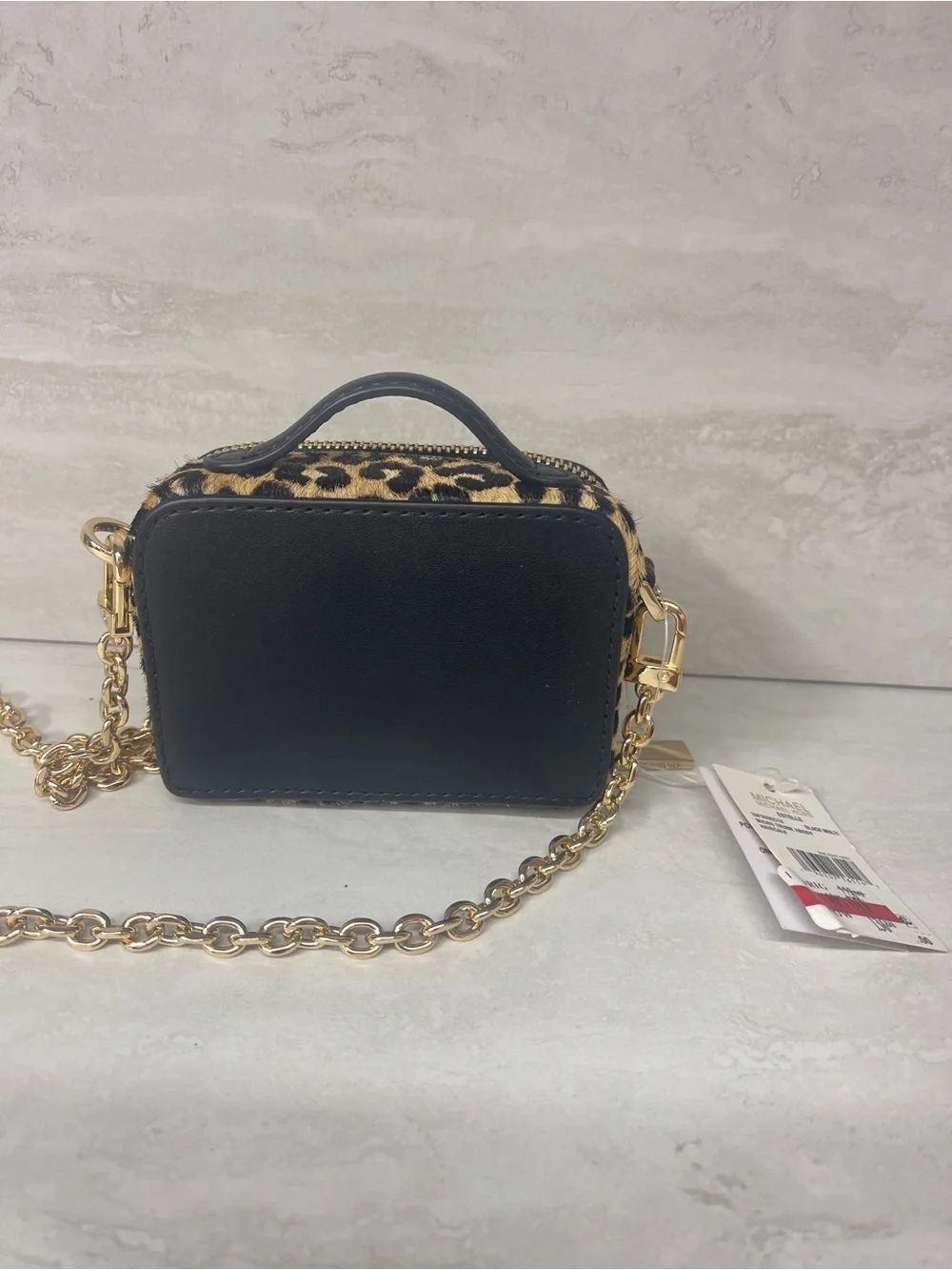 Michael Kors Estelle Micro Trunk Crossbody  Wallet On A Chain Card Case